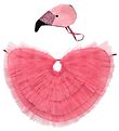 Meri Meri Maskeradkläder - Flamingomanke och hatt - Rosa