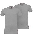 Levis Stuttermabolur - Crew Neck - 2 Pakki - Mið Grey Melange