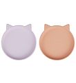 Liewood Teller - 2er-Pack - Silikon - Olivia - Katze - Light La