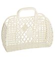 Sun Jellies Little Folding Basket - Retro - 26x21x12 cm - Cream