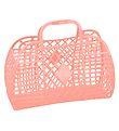 Sun Jellies Little Folding Basket - Retro - 26x21x12 cm - Peach