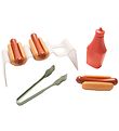 Dantoy Hot dog set - 9 Parts - Green Garden