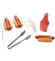 Dantoy Hot dog set - 9 Parts - Green Garden
