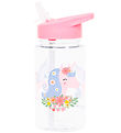 A Little Lovely Company Water Bottle w. Straws - 450 mL - Unicor