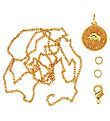 Me&My BOX Necklace w. Zodiac sign - TYR - Gold plated