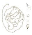 Me&My BOX Necklace w. Letter - H - Silver plated
