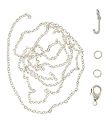 Me&My BOX Ketting m. Letter - J - Verzilverd