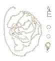 Me&My BOX Necklace w. Letter - E - Silver plated