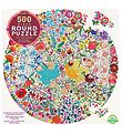 Eeboo Puzzle Game - 500 Bricks - Blue Bird & Yellow Bird