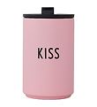 Design Letters Thermo Beker - Kiss - Roze
