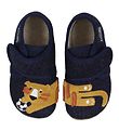 Living Kitzbhel Slippers - Night Blue w. Tiger