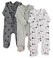 Pippi Baby Jumpsuit w. Footies - Assorted - White/Mustard w. Pat