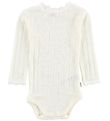 Joha Bodysuit - Wool/Silk - L/S - Ivory w. Pointelle