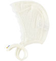 Joha Baby Hat - Wool/Silk - Ivory w. Pointelle