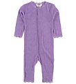Joha Jumpsuit - Wool/Silk - Purple w. Pointelle
