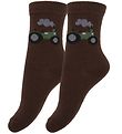 Fuzzies Sokken - 2-pack - Bruin m. Trekker