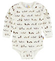 Joha Bodysuit - L/S - Ivory w. Animals