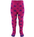 Fuzzies Tights - Pink w. Purple Stars