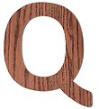 Sebra Träbokstäver - Q