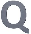 Sebra Träbokstäver - Q - Grå