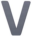 Sebra Träbokstäver - V - Grå