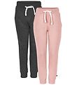 Minymo Jogginghosen - 2er-Pack - Pink/Grau