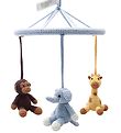 NatureZoo Baby Mobile - Light Blue w. Elephant/Giraffe/Monkey