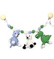 NatureZoo Pram Chain - Crocodile/Polar Bear/Bear - Green/Blue