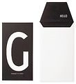 Design Letters Card w. Envelope - Black w. G