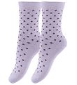 Fuzzies Socks - 2-Pack - Pale Lavender w. The Purple Dots