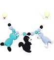 NatureZoo Pram Chain - Donkey/Skunk/Rhinos - Turquoise