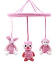 NatureZoo Baby Mobile - Pink w. Owl/Rabbit/Monkey
