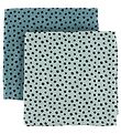 Done By Deer Spucktücher - 2er-Pack - 70x70 - Blau m. Punkte