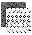 Done By Deer Muslin Cloth - 70x70 - 2-Pack - Grey/White w. Dots