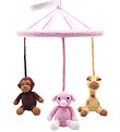 NatureZoo Baby Mobile - Pink w. Elephant/Giraffe/Monkey