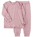 Joha Pyjama Set - Bamboo - Pink w. Lace