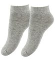 Fuzzies Ankle Socks - 2-Pack - Grey Melange