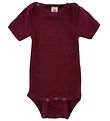 Engel Romper s/s - Wol/Zijde - Pruim