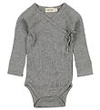 MarMar Wrap Bodysuit L/S - Grey Melange