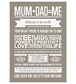 I Love My Type Poster - A3 - Love Typography - Mum + Dad = Me