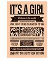 I Love My Type Poster - A3 - Love Typography - It's A Girl