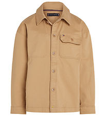 Tommy Hilfiger Skyrta - Nota yfirskyrta - Classic+ Khaki