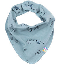 Joha Teething Bib - Wool/Cotton - Blue