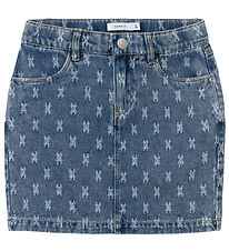 Name It Skirt - NkfBente - Dark Blue Denim w. Pattern