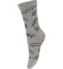 Melton Socks - Skater - Light Grey Melange