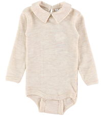 Joha Bodysuit L/æ - Wool - Collar - Cream