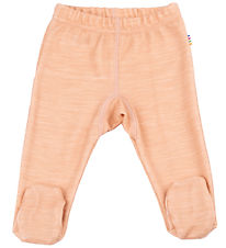 Joha Leggings w. Feet - Wool/Bamboo - Peach