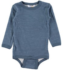 Joha Bodysuit L/æ - Wool/Bamboo - Blue