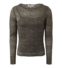 Hound Blouse - Lace Top - Army Green