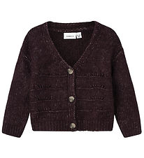 Name It Cardigan - Knitted - NmfNetrille - Plum Perfect w. Point